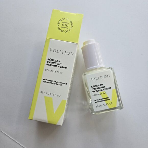 Volition Semillon Overnight Retinol Serum 1.1 Fl Oz Hyaluronic Acid Niacinamide - Picture 1 of 5